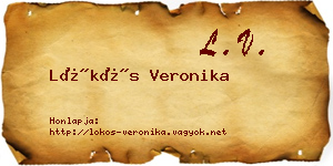 Lökös Veronika névjegykártya